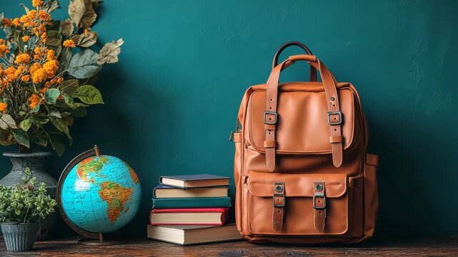 Back to School Still Life: A Collection of Educational Essentials in Moody Vintage Style