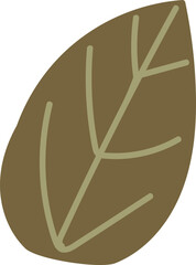 Cartoon Leaf with Simple Lines