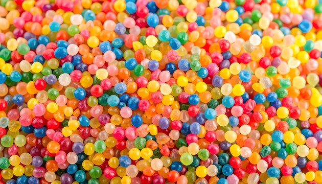 Colorful round candies