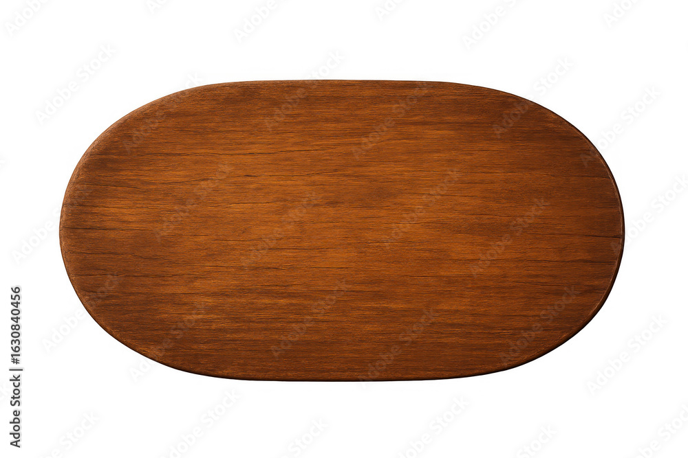 Aufkleber oval wooden sign isolated on transparent background, perfect for adding custom text or graphics