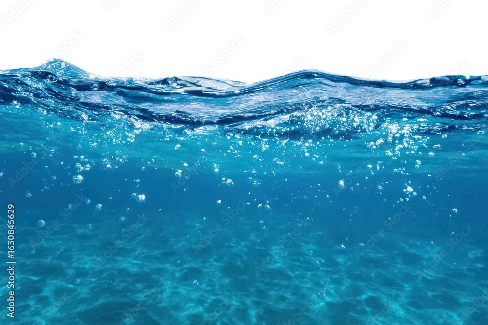 Aufkleber a captivating underwater perspective showcasing a tranquil interaction of light and texture where ai