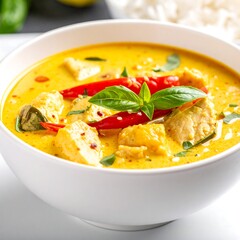 Delicious creamy yellow curry with chicken