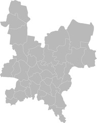 Fototapeta premium Kirov Oblast, Russia – administrative vector map with district boundaries (Web Mercator projection, PPT-compatible & fully editable)