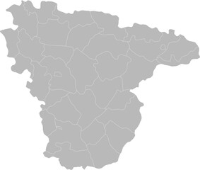 Obraz premium Voronezh Oblast, Russia – administrative vector map with district boundaries (Web Mercator projection, PPT-compatible & fully editable)