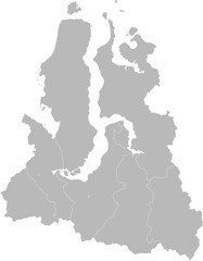 Yamalo-Nenets Autonomous Okrug–Yugra, Russia – administrative vector map with district boundaries (Web Mercator projection, PPT-compatible & fully editable)	