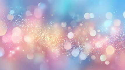 Obraz premium Soft pastel bokeh and glitter background with light and airy dreamy feeling