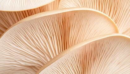 Closeup Of Stacked Mushroom Caps