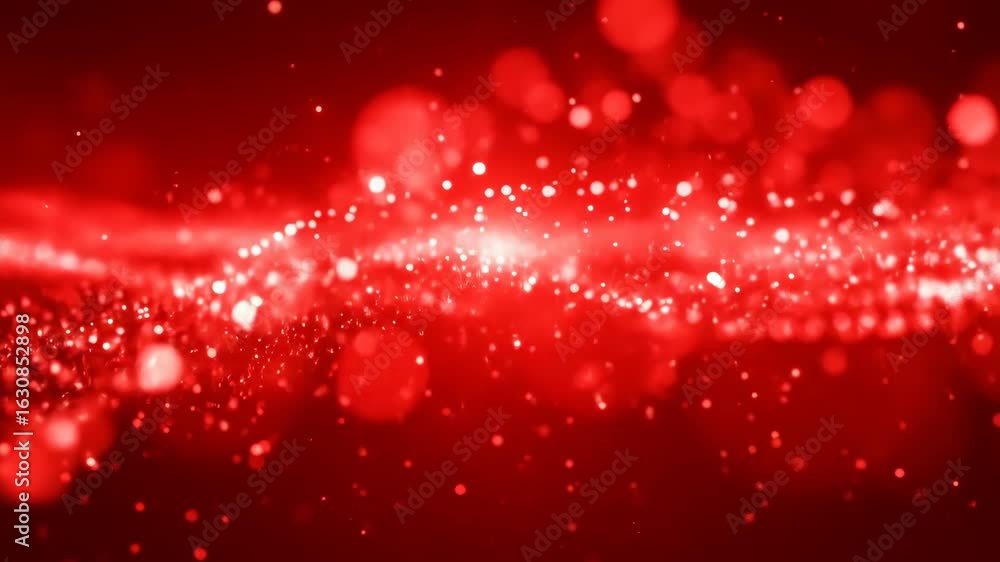Aufkleber vibrant red particle motion graphic design background for abstract video projects