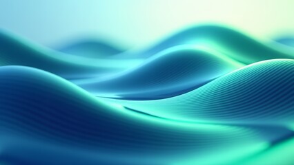 Abstract blue green waves background