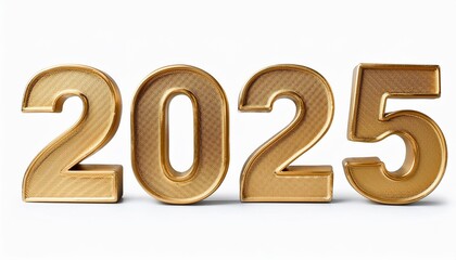 Gold numerals two thousand twenty-five