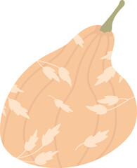 Decorative Squash with Leaf Pattern