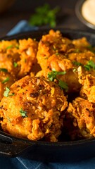 Crispy fried chicken pieces