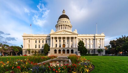 Obraz premium Capitol Building with gardens