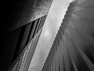 美しい模様のビルの外壁