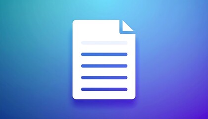 Document icon on gradient background