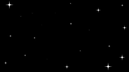 twinkling stars glow fields flying in galaxy space starburst light. Shining stars and sparkle twinkle light background. twinkling star motion graphics effects for 2d cartoon animation. - Powered by Adobe