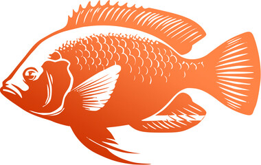 background ilustration tilapia fish