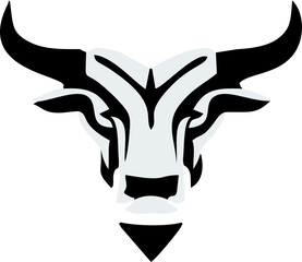Cow Logo Design, Bison icon silhouette, Buffalo silhouette isolated, Vector illustration Buffalo Logo Design, Bull Logo