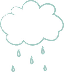 Cloud with Falling Raindrops