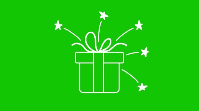 gift box on chroma key