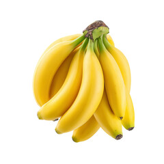 Ripe Bunch of Bananas: A bunch of fresh, ripe bananas, showcasing their vibrant yellow hue and healthy appearance.