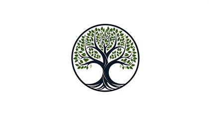 Circular tree of life emblem