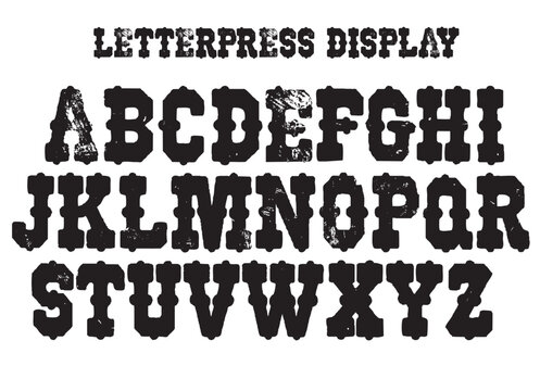 Letterpress Circus Display Alphabet
