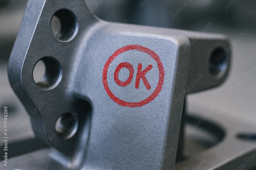 Poster quality control manufacturing processes ensures metal part approval with precision and reliability f
