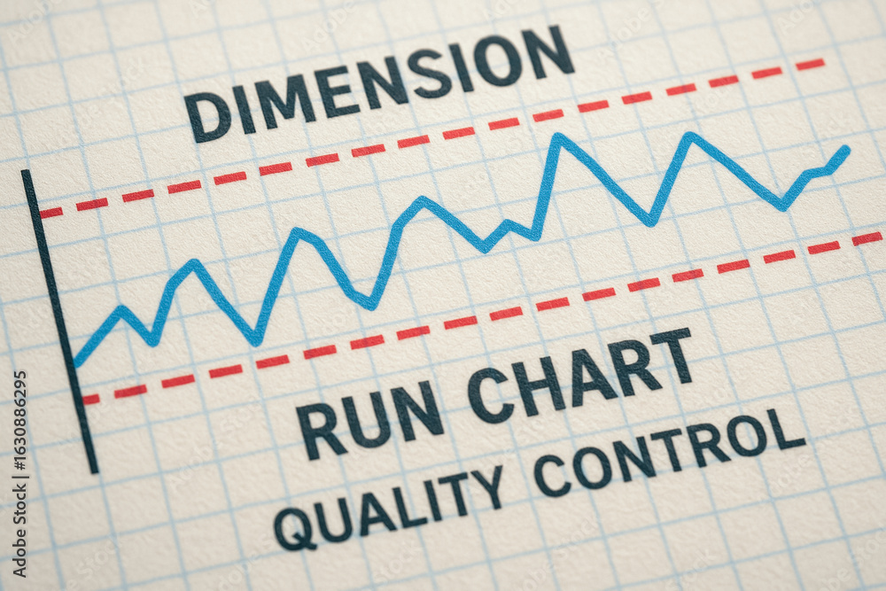Poster quality control manufacturing processes is essential for monitoring dimension run charts to ensure p