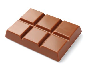 Milk chocolate bar, top view
