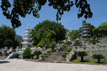 The Lady Buddha Statue the Bodhisattva of Mercy at the Linh Ung Pagoda in Danang Da Nang Vietnam.
