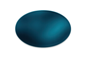 Oval web button with metallic blue gradient and transparent background, perfect for web design and user interface elements