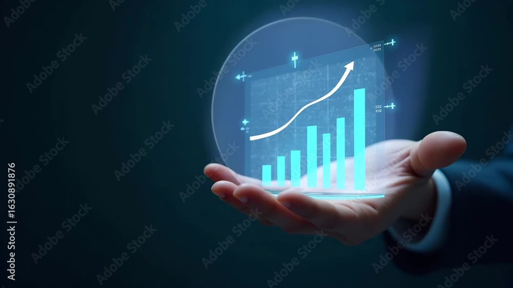 Aufkleber flat hand interacting with holographic device: innovative evaluation methods for employee growth in 