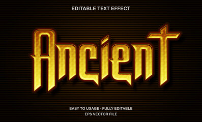 Ancient golden medieval editable text effect