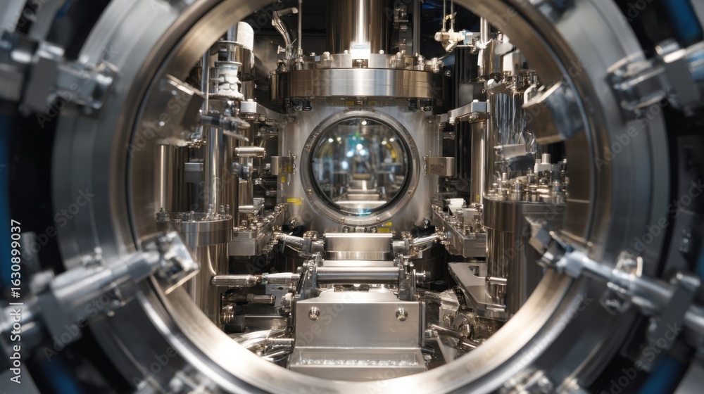 Poster an interior view of the tools vacuum chamber showing the cleanliness and controlled environment nece