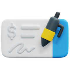 3D Cheque Icon