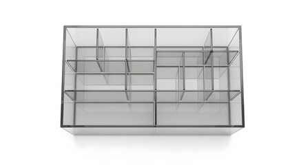 Modern Acrylic Organizer with Compartments for Storage