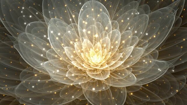 Ethereal Abstract Flower of Light and Energy. Perfect visual for projects related to wellness, mindfulness, technology, abstract art, and new-age concepts. 