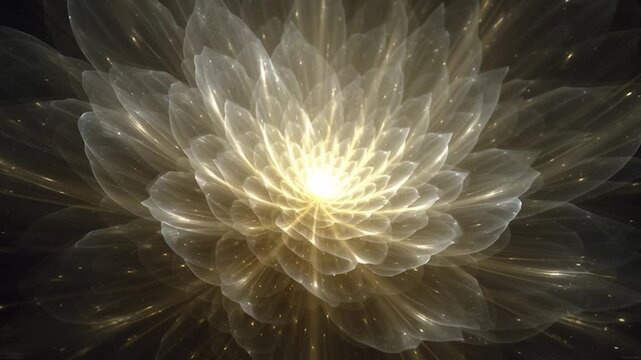 Ethereal Abstract Flower of Light and Energy. Perfect visual for projects related to wellness, mindfulness, technology, abstract art, and new-age concepts. 