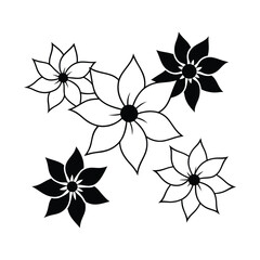 Black Floral Ornaments Vector Collection &ndash; Elegant Decorative Set
