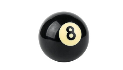 8 Ball Pool PNG, Billiard Cue and Black 8 Ball Isolated, Transparent Background, Snooker, Gaming, and Recreation