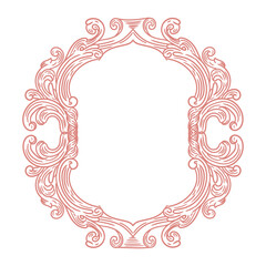 Original illustrations of ornate vintage rococo frames and coquettes, hand-drawn in a minimalist style. Ideal for posters, cards, and graphic design.