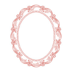 Original illustrations of ornate vintage rococo frames and coquettes, hand-drawn in a minimalist style. Ideal for posters, cards, and graphic design.