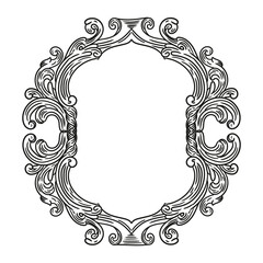 Original illustrations of ornate vintage rococo frames and coquettes, hand-drawn in a minimalist style. Ideal for posters, cards, and graphic design.