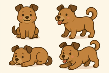 dog actifvity vector illustration