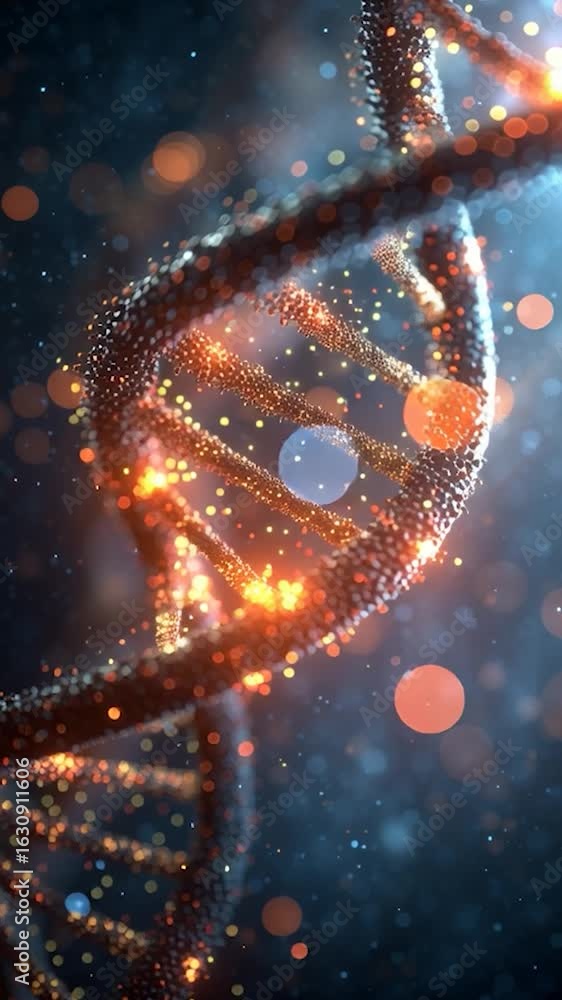 Canvas Prints vertical video visually captivating and stylized depiction of a dna double helix. ideal for projects