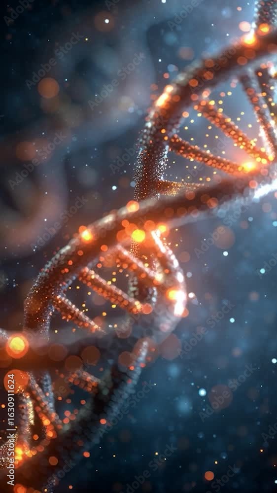 Canvas Prints vertical video visually captivating and stylized depiction of a dna double helix. ideal for projects