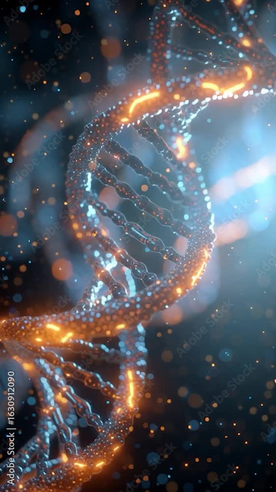 Canvas Prints vertical video visually captivating and stylized depiction of a dna double helix. ideal for projects