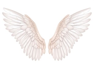 Pair of elegant white wings