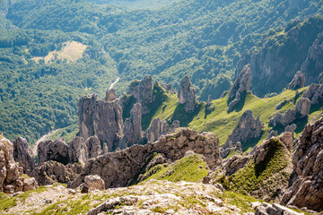 Rugged Alpine Peaks And Verdant Valleys In The Grigna Massif: Scenic Mountain Landscape In Lombardy...